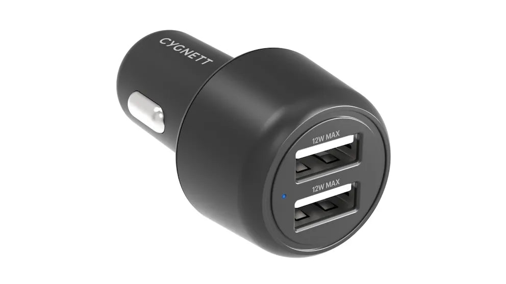 Cygnett CarPower 12W Dual USB-A Car Charger