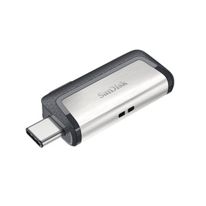 SanDisk Drive USB Ganda Ultra Tipe-C [256 GB] USB flash drive USB Type-A / USB Type-C 3.2 Gen 1 (3.1 Gen 1) Grey, Silver