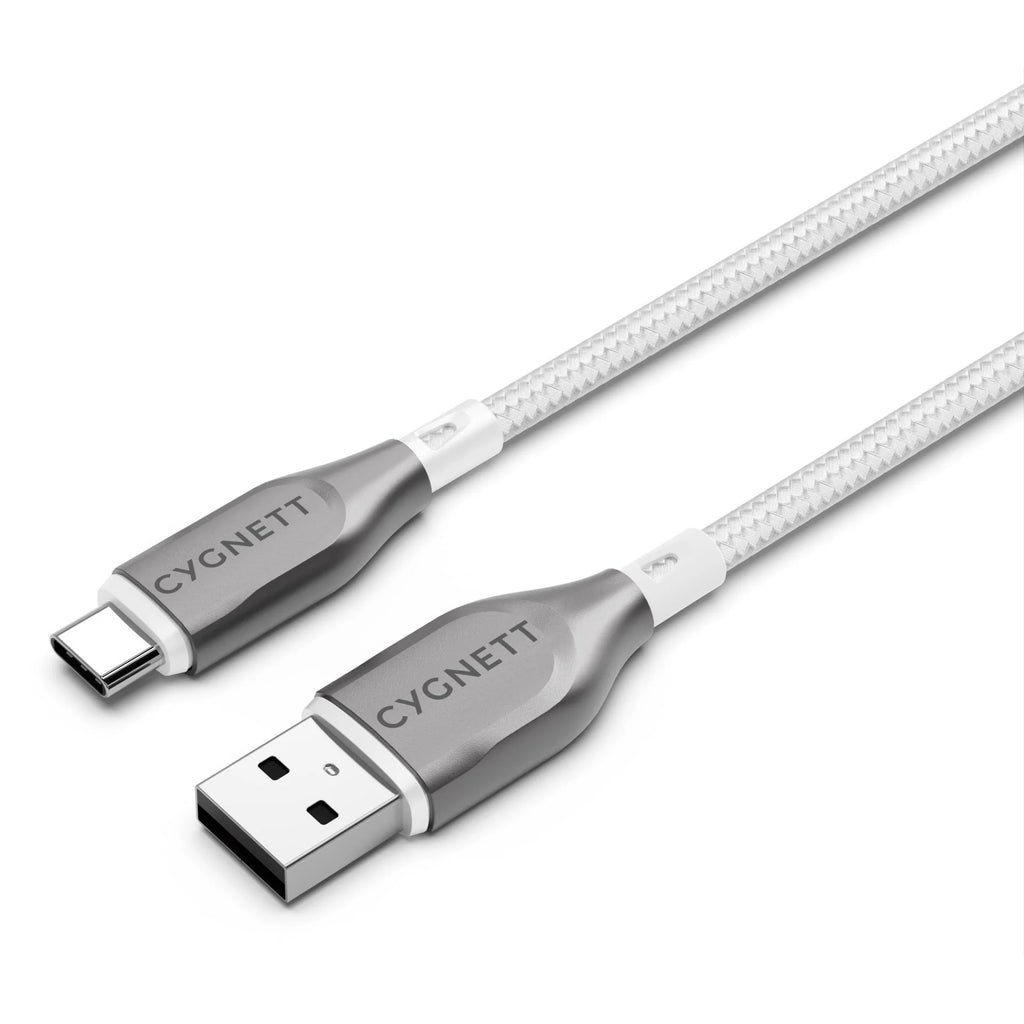 Cygnett Armoured USB-C to USB-A Cable [White]