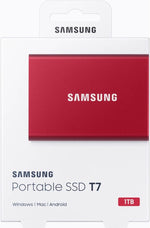 Samsung T7 Portable SSD USB 3.2 Gen.2 [2TB] (Metallic Red)