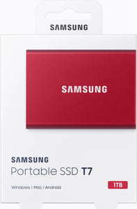 Samsung T7 Portable SSD USB 3.2 Gen.2 [2TB] (Metallic Red)