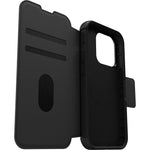 OtterBox Strada Series Folio MagSafe for iPhone 15 Pro Shadow (Black)
