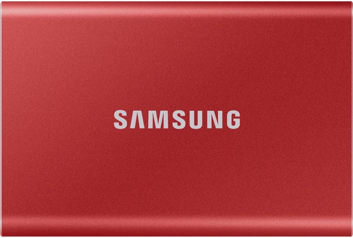 Samsung T7 Portable SSD USB 3.2 Gen.2 [2TB] (Metallic Red)