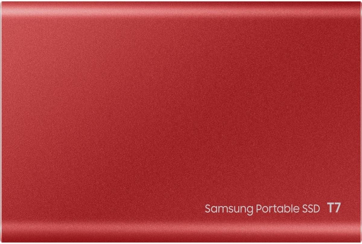 Samsung T7 Portable SSD USB 3.2 Gen.2 [2TB] (Metallic Red)