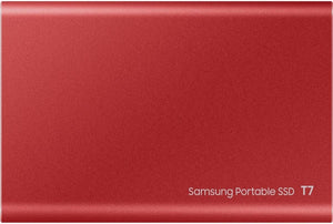 Samsung T7 Portable SSD USB 3.2 Gen.2 [2TB] (Metallic Red)