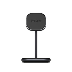 Cygnett 2-in-1 Magnetic Wireless Desk Charger [Black]