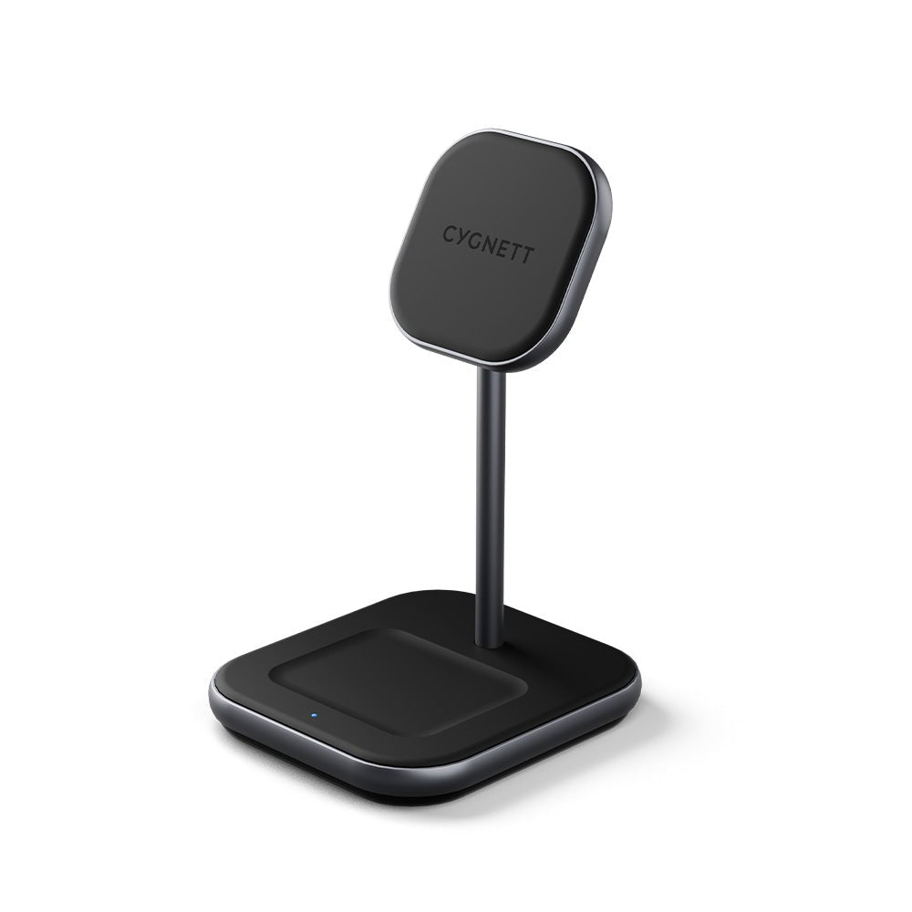 Cygnett 2-in-1 Magnetic Wireless Desk Charger [Black]