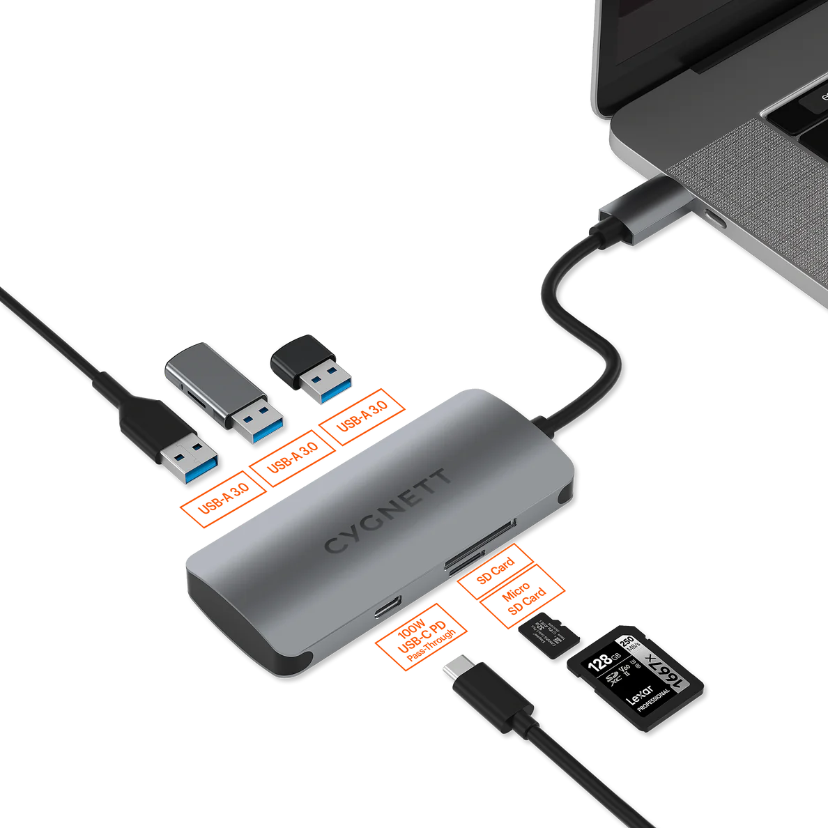 Cygnett SlimMate USB-C Hub