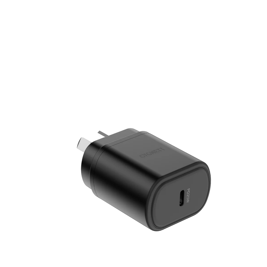 Cygnett PowerPlus 25W USB-C PD Single Port Wall Charger [Black]