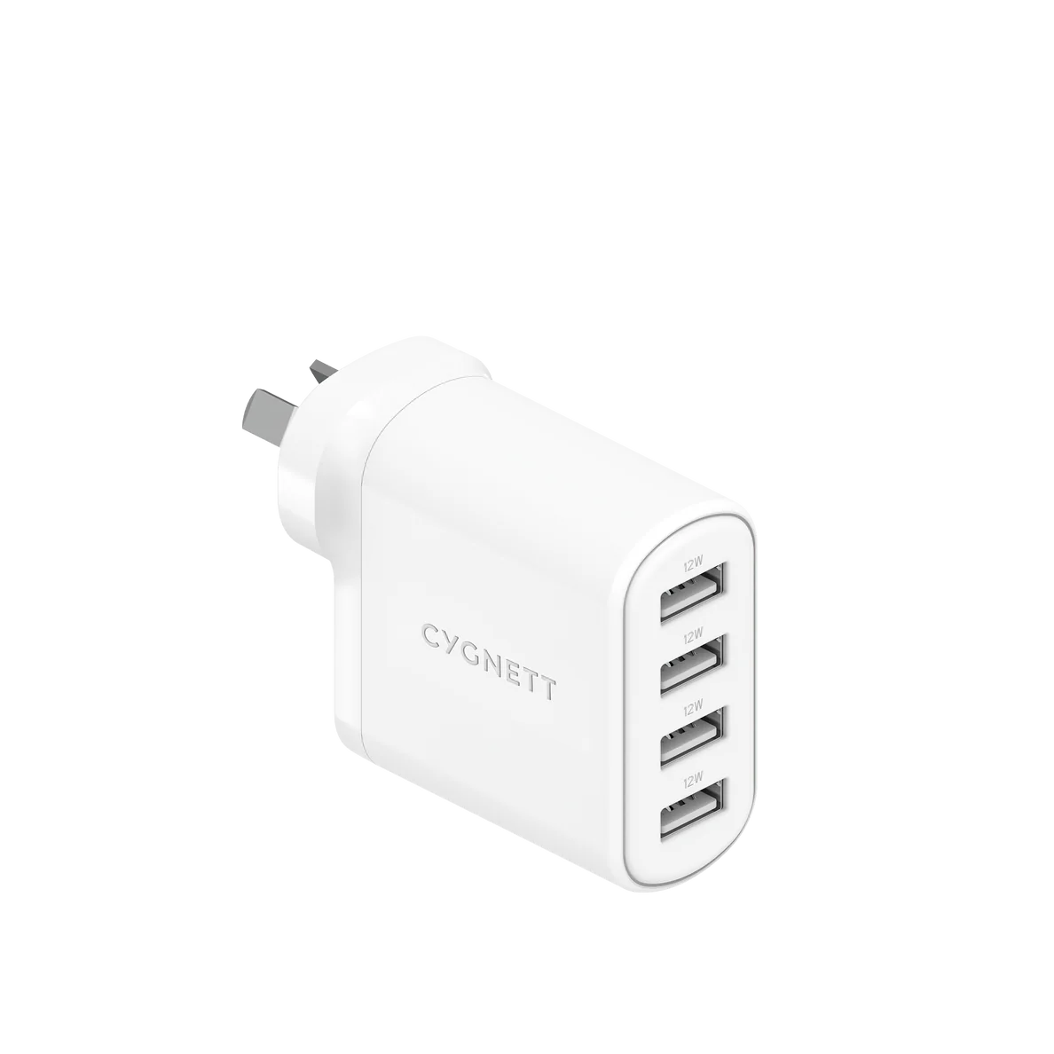 Cygnett PowerPlus 24W Multiport Wall Charger - White