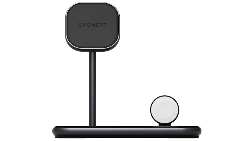 Cygnett MagDesk II 3-in-1 Magnetic Wireless Charger [Black]