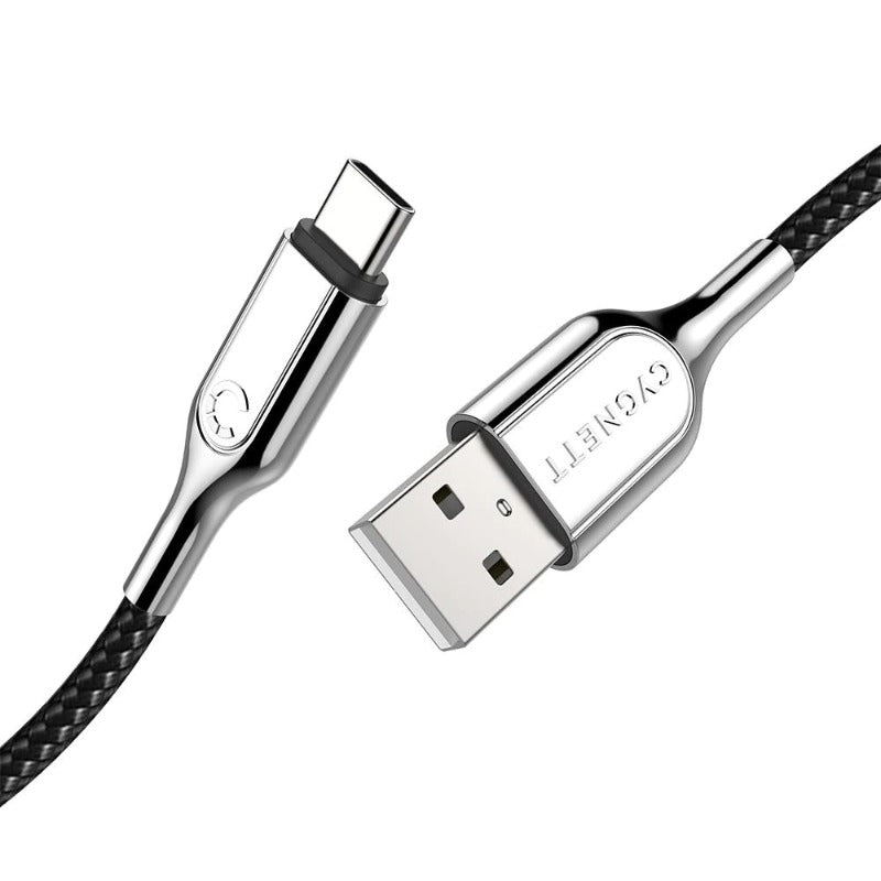 Cygnett Armoured USB-C to USB-A (USB 2.0) Cable (3m) [Black]