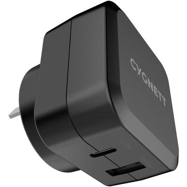 Cygnett 30W Dual USB-C + USB-A Wall Charger