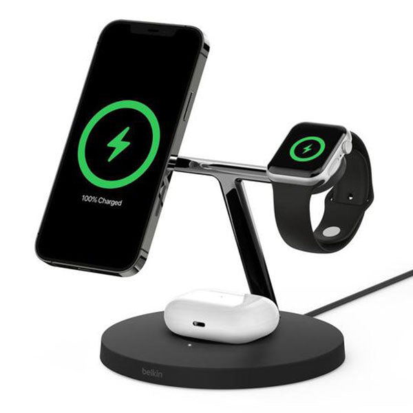Belkin 3-in-1 Wireless Charger for Apple MagSafe (Black)