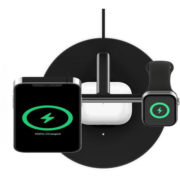 Belkin 3-in-1 Wireless Charger for Apple MagSafe (Black)
